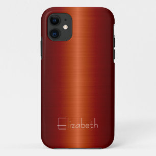 Rotes Edelstahlmetall 2 Case-Mate iPhone Hülle