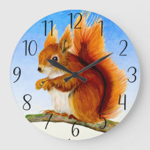 Rotes Eichhörnchen Aquarellmalerei Postkarte