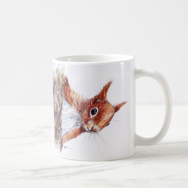 Rotes Eichhörnchen Kaffeetasse (Rechts)
