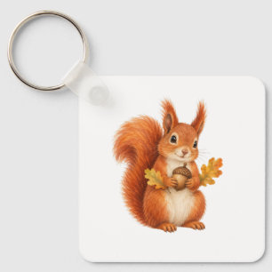 Rotes Eichhörnchen mit einer Eichel Schlüsselanhänger