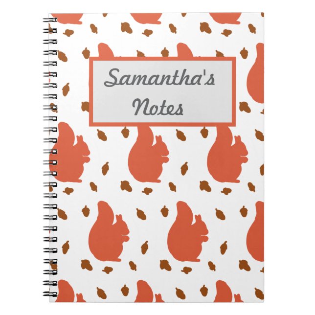 Rotes Eichhörnchen Personalisiert Notizblock (Vorderseite)