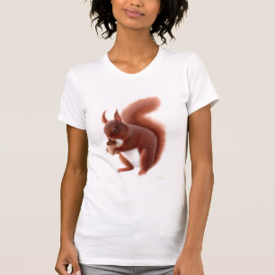 Rotes Eichhörnchen-Petite T - Shirt