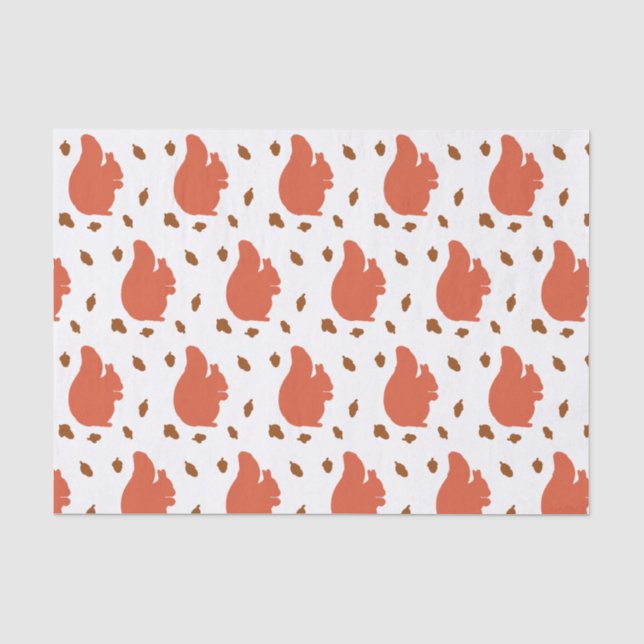 Rotes Eichhörnchen Seidenpapier (Vorderseite)