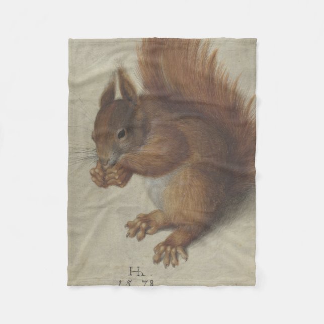 Rotes Eichhörnchen (von Hans Hoffmann) Fleecedecke (Vorderseite)