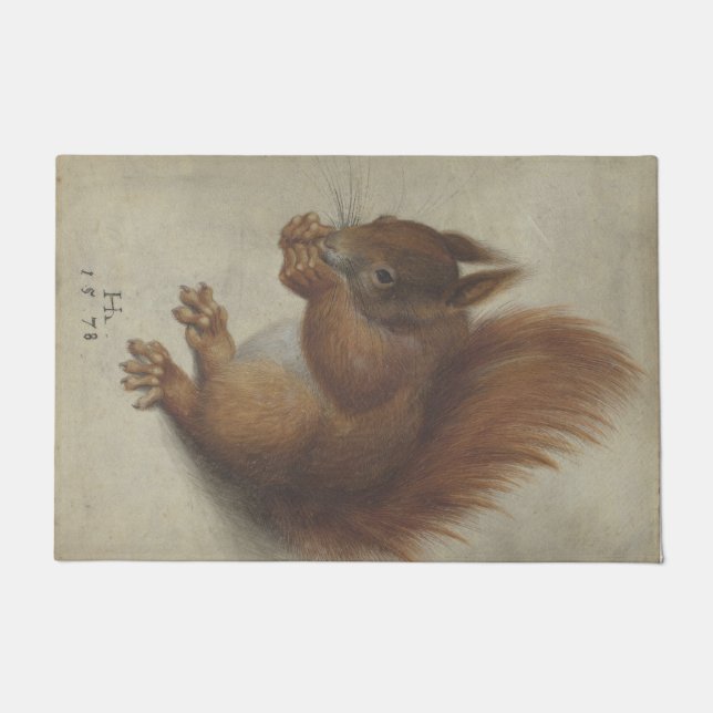 Rotes Eichhörnchen (von Hans Hoffmann) Fußmatte (Vorderseite)