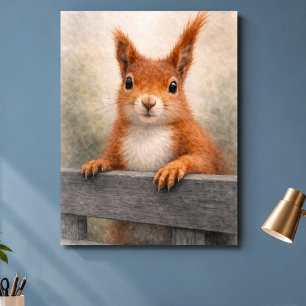 Rotes Eichhörnchen-Wald-Wildlife Poster