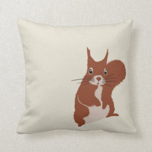 Rotes Eichhörnchen-Winter-Schnee-Tierkissen Kissen