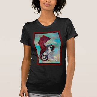 Rotes Einhorn-Pferdepony-Drache-Reptil-Monster T-Shirt