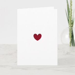 Rotes einsames Herz, Valentinstag Karte