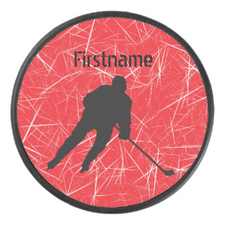 Rotes Eis - Personalisiertes Eis Eishockey Puck