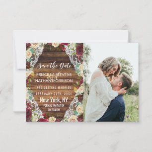 Rotes Elfenbeinblütenholz Save The Date