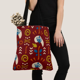 Rotes ethnisches Sommer-Boho-Blumenmuster