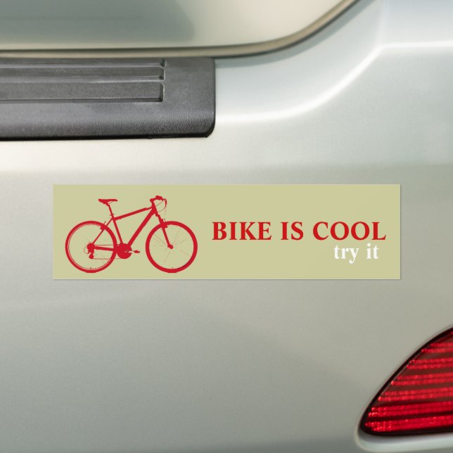 Rotes Fahrrad, Fahrrad Autoaufkleber (Auf Auto)