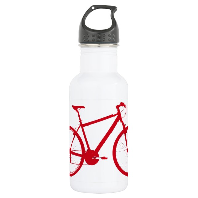 Rotes Fahrrad, Fahrrad Trinkflasche (Vorderseite)