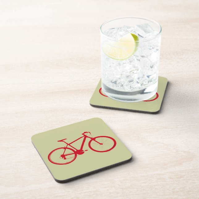 Rotes Fahrrad, Fahrrad Untersetzer (Rechte Seite)