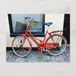 Rotes Fahrrad, Kopenhagen, Dänemark Postkarte