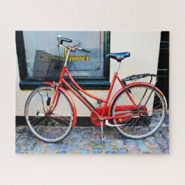 Rotes Fahrrad, Kopenhagen, Dänemark Puzzle