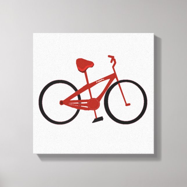 Rotes Fahrrad Leinwanddruck (Vorderseite)