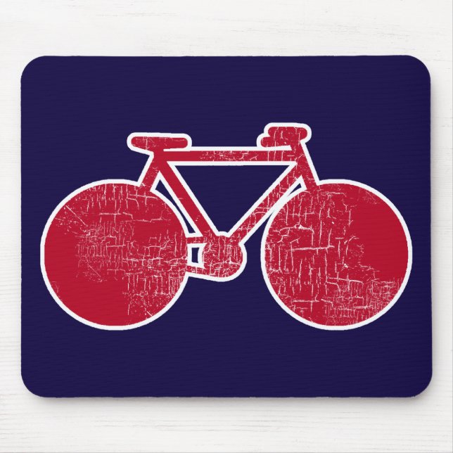 rotes Fahrrad Mousepad (Vorne)