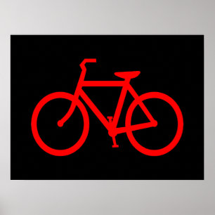 Rotes Fahrrad Poster
