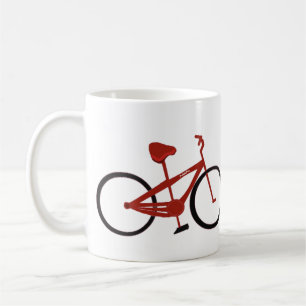 Rotes Fahrrad Tasse