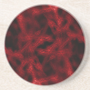 Rotes Fantasiemuster Getränkeuntersetzer