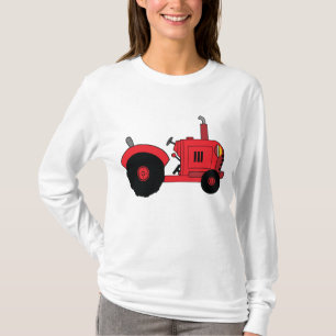 Rotes Farmtraktor-Fahrzeug T-Shirt