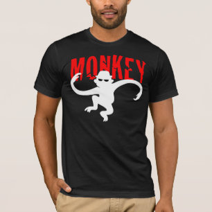 Rotes Fass Affen T-Shirt