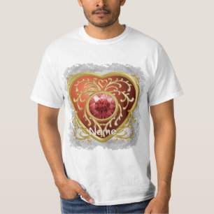 Rotes Faux-Juwel-Fairy-Heart-T-Shirt T-Shirt