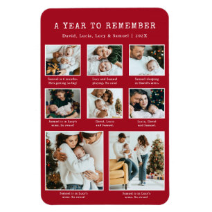 Rotes Feiertags-Fotomagnet Magnet