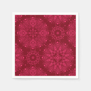 Rotes festes Muster Serviette