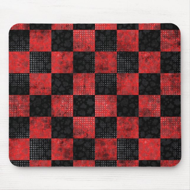 rotes Feuer Schach  Mousepad (Vorne)