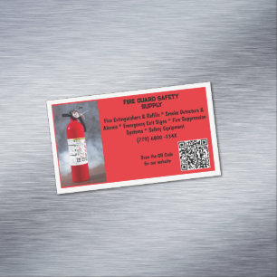 Rotes Feuerlöscher-Feuerwehr-Sicherheit Magnetische Visitenkarte