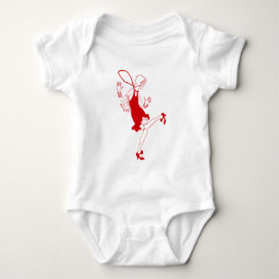 rotes Flapper-Mädchen Baby Strampler