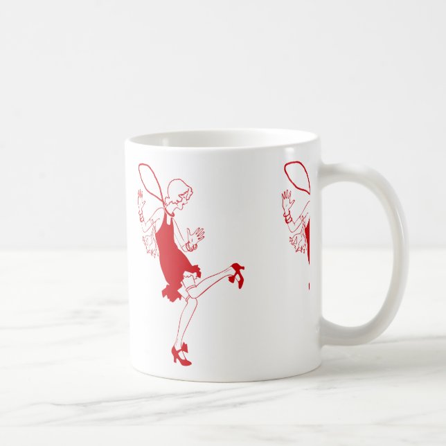 rotes Flapper-Mädchen Tasse (Rechts)