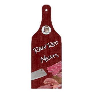 Rotes Fleisch, Glasschneidebrett (mit Handgriff) Schneidebrett