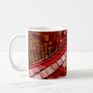 Rotes Fliesenbild Kaffeetasse