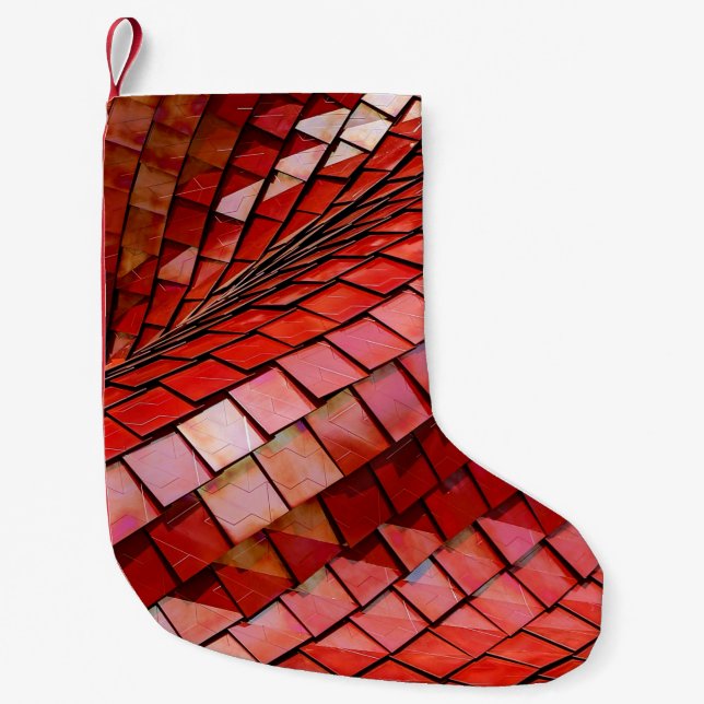 Rotes Fliesenbild Kleiner Weihnachtsstrumpf (Vorderseite)