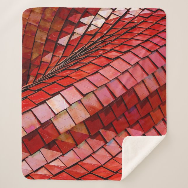 Rotes Fliesenbild Sherpadecke (Vorderseite)