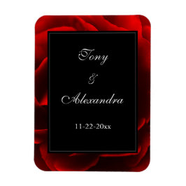 Rotes Floral Elegant Magnet