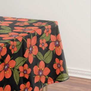 Rotes florales Aquarell Tischdecke