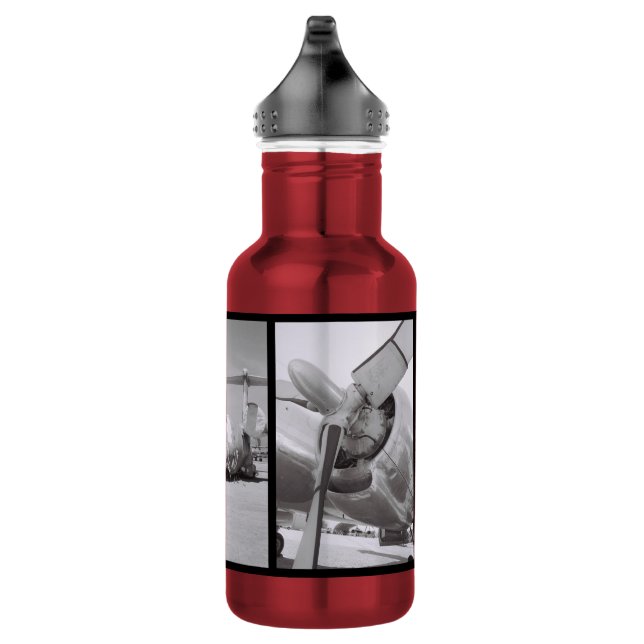 Rotes Flugzeug Edelstahlflasche (Rechts)