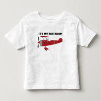 Rotes Flugzeug Es ist mein Geburtstag Personalisie