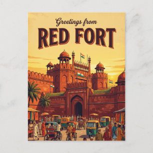 Rotes Fort Indien Postkarte