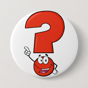 Rotes Fragezeichen-Button Button