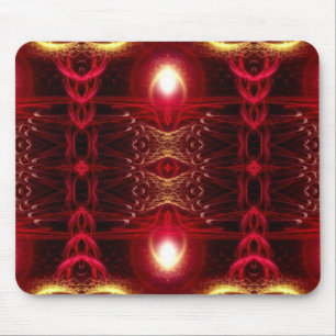 Rotes Fraktal Mousepad