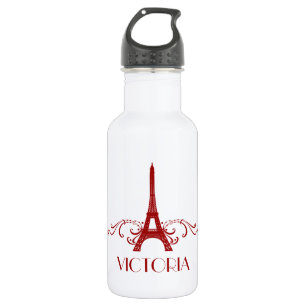 Rotes Französisch Geblüht Trinkflasche