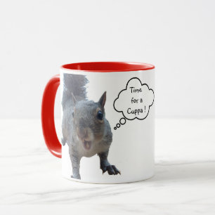 Rotes freches Eichhörnchen-Mug Tasse