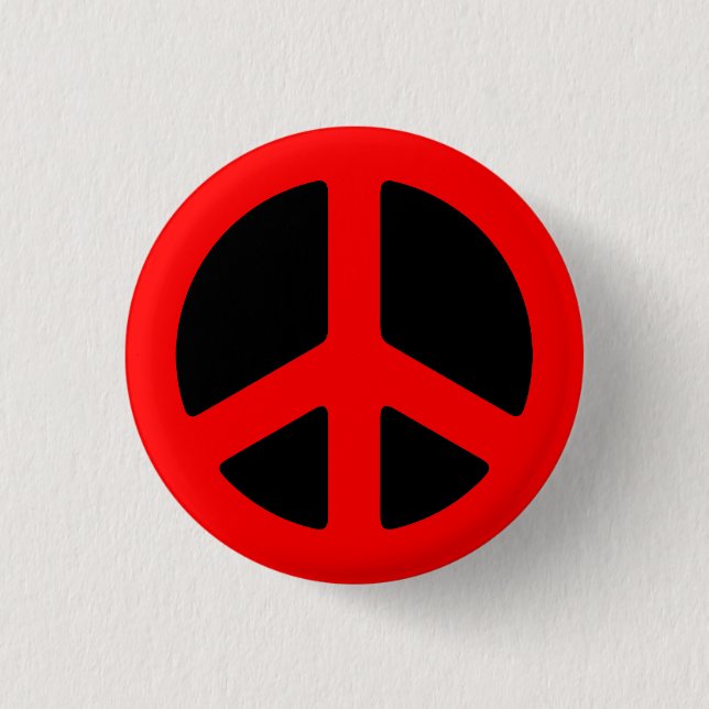 Rotes Friedenszeichen Button (Vorderseite)