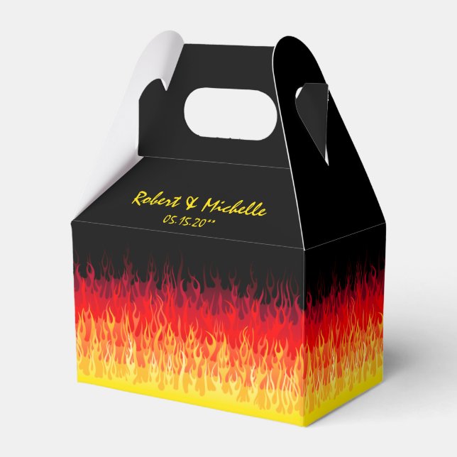 Rotes Frisierte Auto Flammen Geschenkschachtel (Vorderseite)